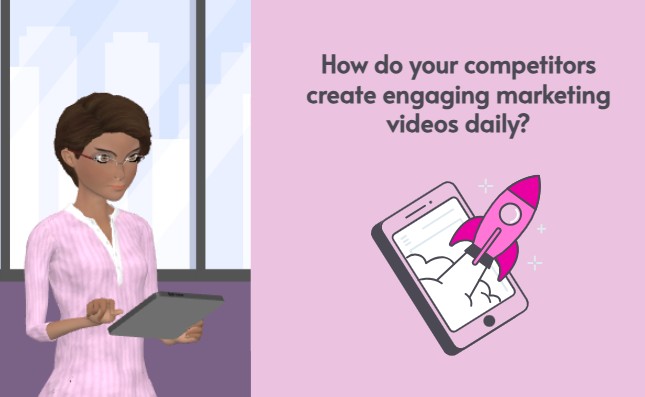 This is a snapshot of an animation produced by Visual Paradigm's animation maker. The animation is a marketing video. - Profe