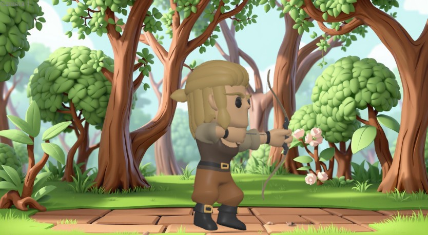 This is a snapshot of an animation produced by Visual Paradigm's animation maker. The animation is about an adventurer - Prof