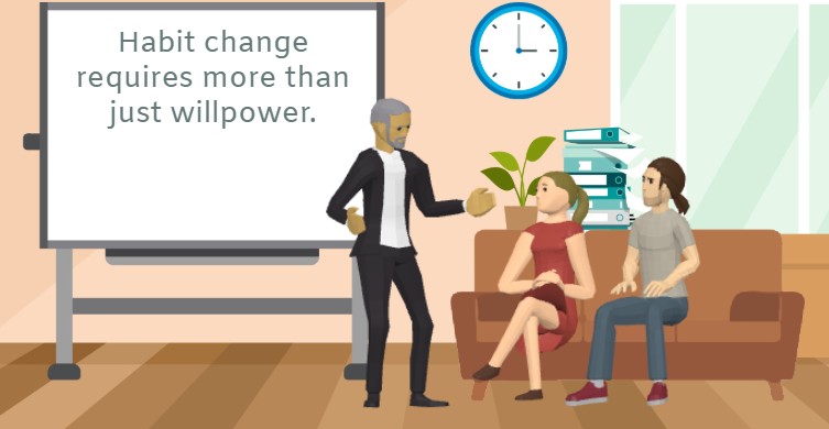 This is a snapshot of an animation produced by Visual Paradigm's animation maker. The animation is about app announcement - P