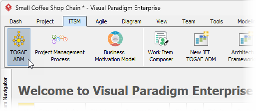 This is the beginning of this tutorial, about how to make use of Visual Paradigm's AI-Powered TOGAF Guide-Through to conduct